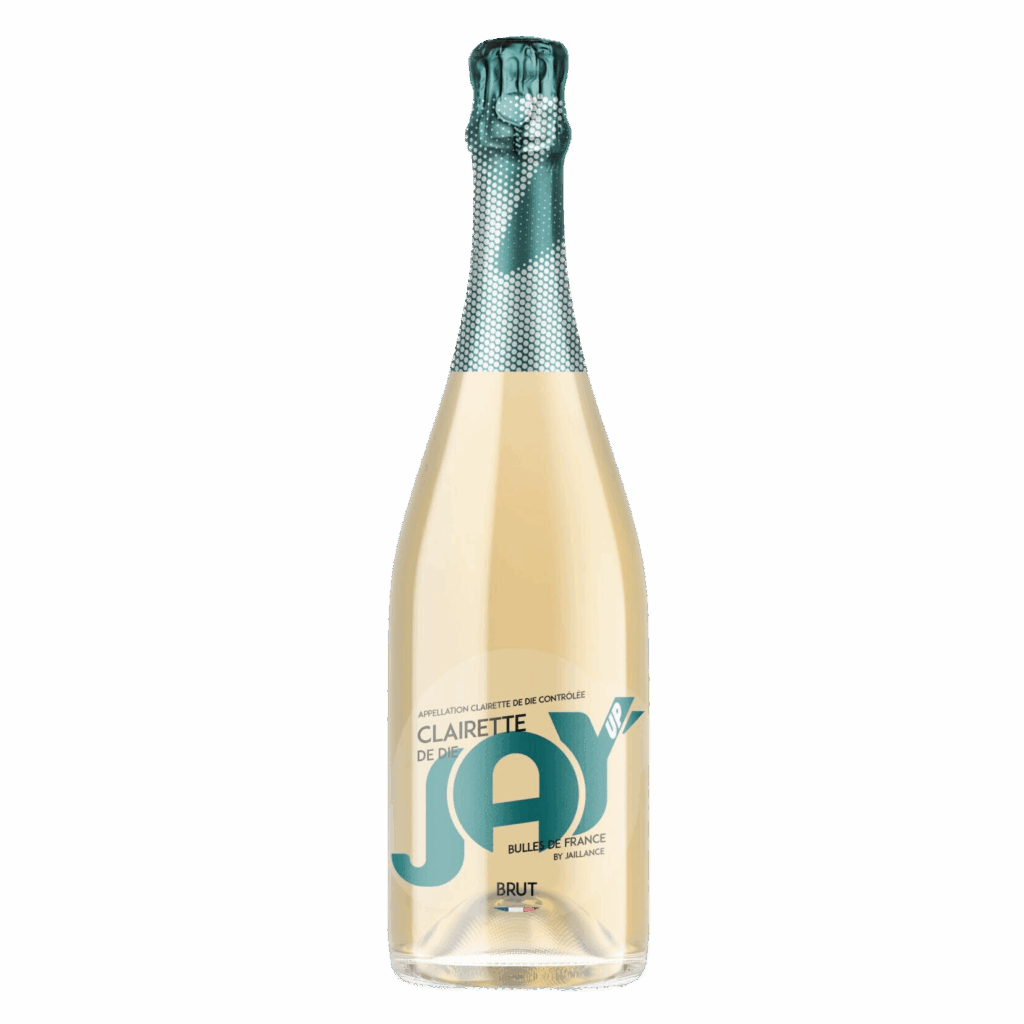 Maison Jaillance, clairette de die, vin pétillant, vignoble die, packshot jay up brut jaillance
